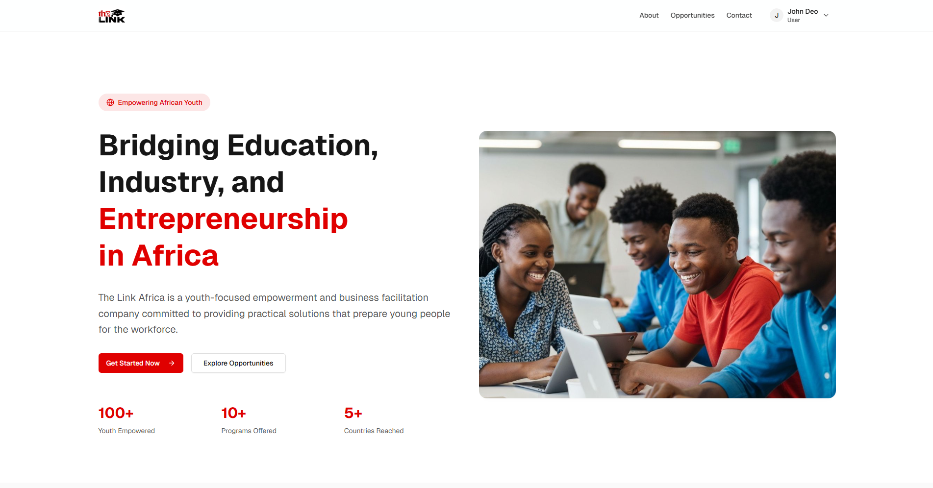 The Link Africa Website